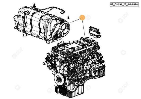Pièces agricoles - Moteurs - MTU ENGINE 280kW StageV Deutz-Fahr origine