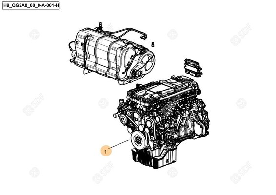 Pièces agricoles - Moteurs - MTU ENGINE 260kW StageV Deutz-Fahr origine