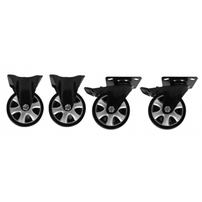 Equipement d'atelier - Equipement d'atelier divers - SET DE 4 ROUES POUR SERVANTE TOLSEN (80307-L)