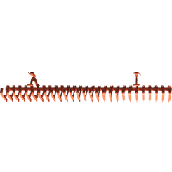 Pièces agricoles - Pièce divers - BARRE DE DECROTTOIR 3.50m complet Kverneland origine