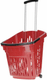 Panier plastique rouge/noir 457x350x550mm