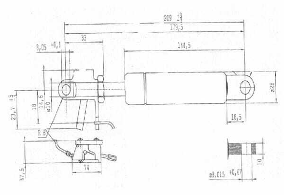 Pièces agricoles - Pièce divers - Vérin à gaz L209-300N Stabilus