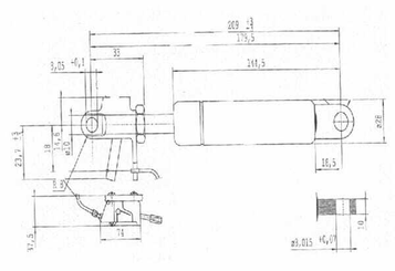 Pièces agricoles - Pièce divers - Vérin à gaz L209-300N Stabilus