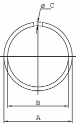 Pièces agricoles - Fasteners - Bague de butée ext. 20 DIN 79