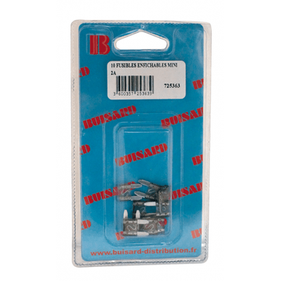 Pièces agricoles - Pièce divers - HF-10 FUSIBLES ENFICHABLES MINI 2A