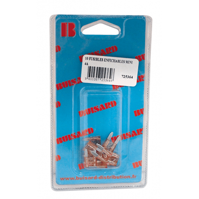 Pièces agricoles - Pièce divers - HF-10 FUSIBLES ENFICHABLES MINI 4A