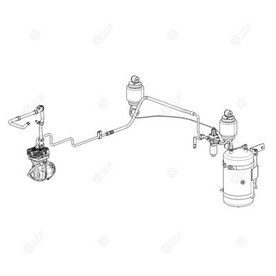 Pièces agricoles - Pièce divers - KIT PNEUMATIC SUSPENSION CAB. Deutz-Fahr origine