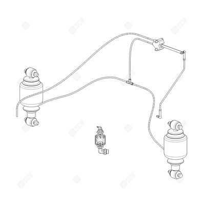 Pièces agricoles - Pièce divers - KIT PNEUMATIC SUSPENSION CAB. Deutz-Fahr origine