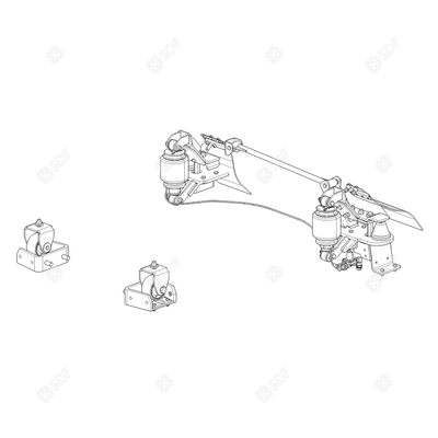 Pièces agricoles - Pièce divers - KIT PNEUMATIC CAB SUSPENSION Deutz-Fahr origine