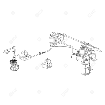 Pièces agricoles - Pièce divers - KIT PNEUMATIC SUSPENSION CAB. Deutz-Fahr origine