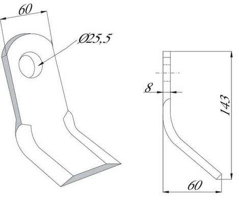 Pièces agricoles - Aménagements paysagers - Fléau 60x143mm utilisable pour Ferri
