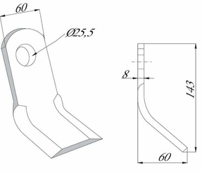 Pièces agricoles - Aménagements paysagers - Fléau 60x143mm utilisable pour Ferri
