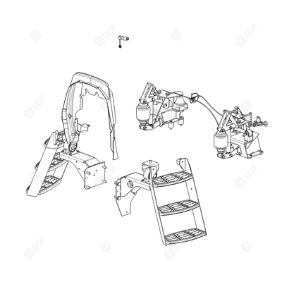 Pièces agricoles - Pièce divers - KIT PNEUMATIC SUSPENSION CAB. Deutz-Fahr origine