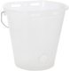 Seau d'alimentation blanc transparent 8 L