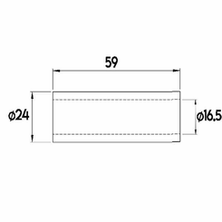Pièces agricoles - Aménagements paysagers - Tube entretoise 24 x 59,5