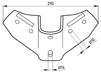 Pièces agricoles - Machines - Support de soc latéral Farmet