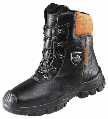 Vêtements et protections - Equipement - Bottes forestières anti-coupure 40, noir/orange, Eco Hunter basic, Luprifex