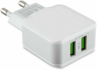 Pièces agricoles - Eclairage - Chargeur domestique USB double 100-240V
