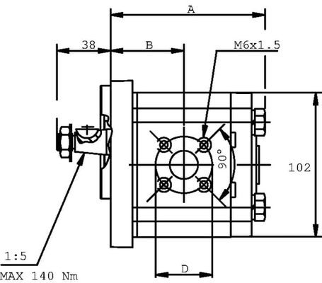 Pièces agricoles - Hydraulique - Moteur PLM20.25R0-54B2-LBE/BC-N-EL (M10X1)