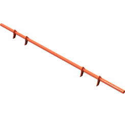 Pièces agricoles - Pièce divers - Barre de racleur Cracker 4.50m -peint- Kverneland origine