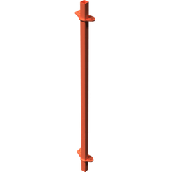 Pièces agricoles - Pièce divers - BARRE DE DECROTTOIR 2.25m -peint- Kverneland origine