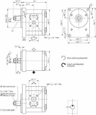 Pièces agricoles - Hydraulique - Moteur hydraulique AZMG-22-045LCB20MB Bosch Rexroth