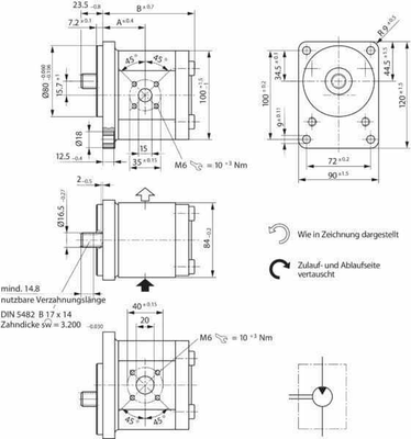 Pièces agricoles - Hydraulique - Moteur hydraulique AZMF-11-016LFB20MB Bosch Rexroth