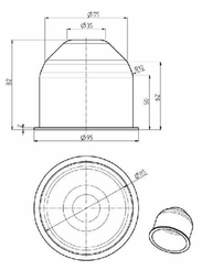 Pièces agricoles - Tracteur pièce adaptable - Coiffe de protection K80