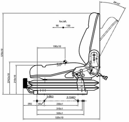 Pièces agricoles - Pièce divers - Siège PVC à suspension mécan.