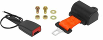 Ceinture de sécurité rétractable avec commutateur orange