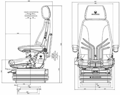 Pièces agricoles - Pièce divers - Siège Actimo Evolution 24V pour pelleteuse