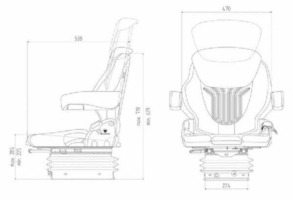Pièces agricoles - Pièce divers - Siège Compacto Comfort M PVC