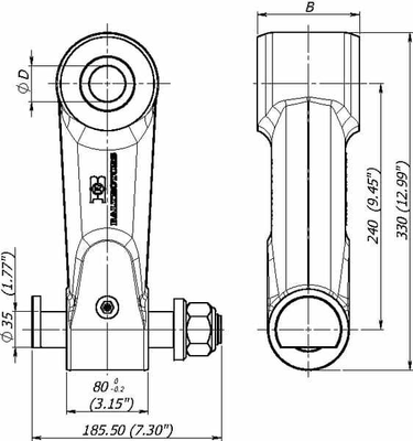 Pièces agricoles - Hydraulique - Chapes BR2 80/45 Pivot 35