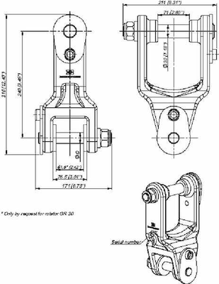 Pièces agricoles - Hydraulique - Chapes BR4 71/30 Pivot 25