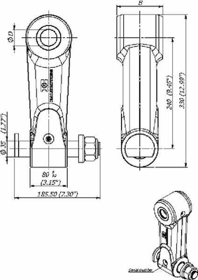 Pièces agricoles - Hydraulique - Chapes BR2 80/30 Pivot 35