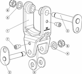Pièces agricoles - Hydraulique - Chapes BR4 71/30 Pivot 25