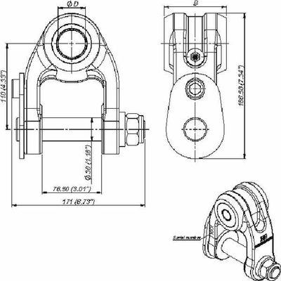 Pièces agricoles - Hydraulique - Chapes BR1-A 80/30 Pivot 30