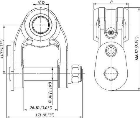 Pièces agricoles - Hydraulique - Chapes BR1-A 80/45 Pivot 30
