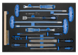 Module mousse limes et clés mâles Torx - 13 pièces