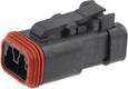 Boîtier de connecteur 2 broches, femelle DT avec seallock