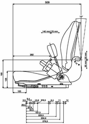Pièces agricoles - Pièce divers - Siège B12, cuvette siège PVC