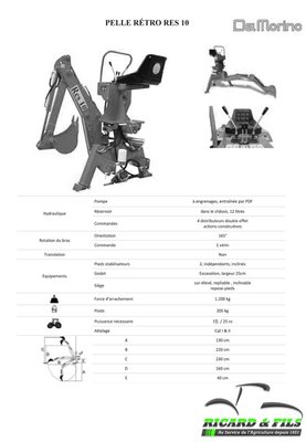 Materiels - Pelle portée - Pelle portée Colombia RES 10