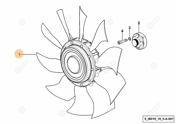 Pièces agricoles - Pièce divers - pale de ventilateur Deutz-Fahr origine