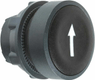 Bouton poussoir noir, flèche