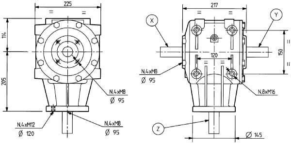 Pièces agricoles - Transmission - Boîtier T-290A 1:1,4