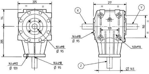 Pièces agricoles - Transmission - Boîtier T-290A 1:1,4