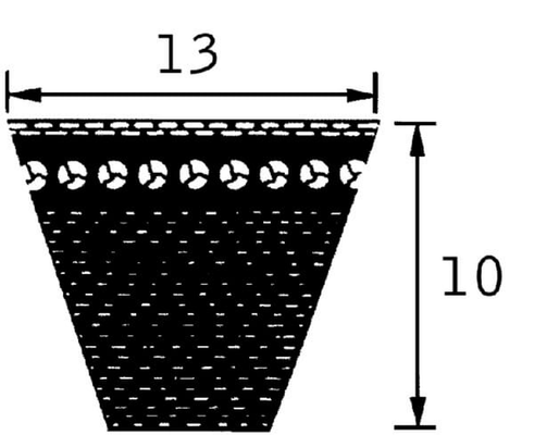 Pièces agricoles - Transmission - Courroie trapézoïdale AVX 13x1185 Optibelt