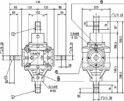 Pièces agricoles - Transmission - Boîtier T-292B 1:1,86