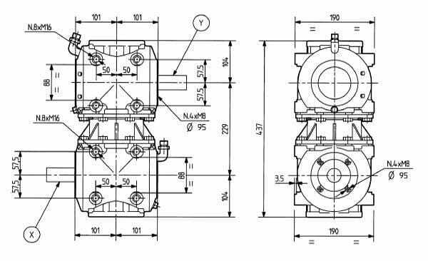Pièces agricoles - Transmission - Boîtier T-278D 1:1