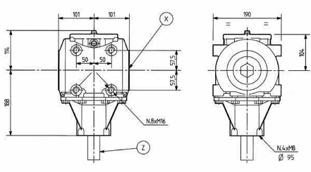 Pièces agricoles - Transmission - Boîtier TB-278C 1:1
